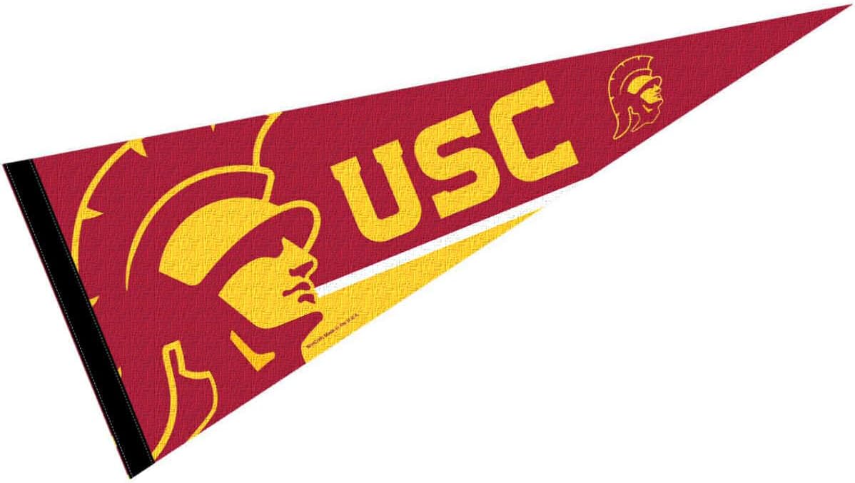 Amazon Com College Flags Banners Co Usc Trojans Pennant Full Size Felt Sports Outdoors