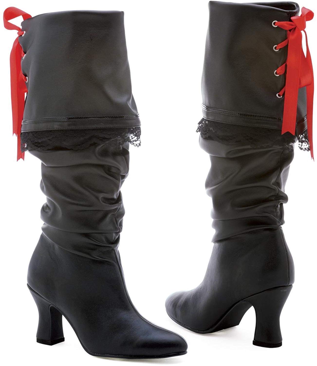 Photo 1 of Ellie Shoes 253-MORGAN 2.5" Knee High Boot, Black PU, 7