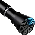 MEXAU Black Shower Curtain Rod 30 to 64 Inch Tension Shower Rod For Bathroom Adjustable Spring Curtain Rod No Drilling Spring Curtain Rod Black Tension Tension Rods for Windows Doorway Closet
