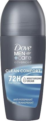 Dove Men+Care Advanced Clean Comfort Antiperspirant Roll On 50 ml Pack of 6