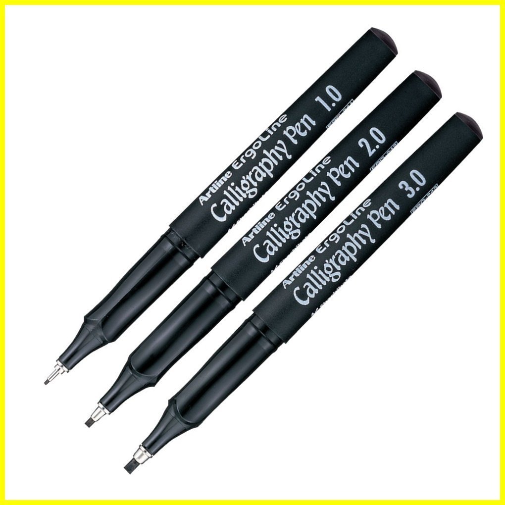 Artline Ergoline Calligraphy Fountain Pen Set Pack of 3 (Black) Buy