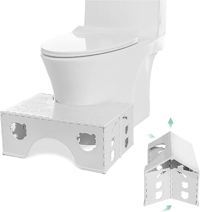 Fanwer Foldable Toilet Stool 7inch Squatting Posture Anti-Slip Feet