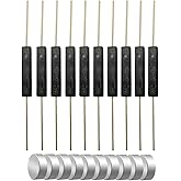 Gebildet 10pcs Plastic Reed Switch Reed Contact Normally Open (N/O) Magnetic Induction Switch (2.5mm×14mm) with 10pcs Small M