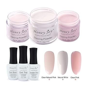 Amazon Com 6 In 1 Dip Powder French Manicure Set Pink And White