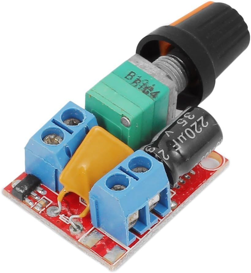 ICQUANZX DC Motor Speed Control Driver Board 3V-35V 5A PWM Controller Stepless DC 3V 6V 12V 24V 35V Variable Voltage Regulator Dimmer Governor Switching Build with LED Indicator and Switch Function - Image 3