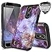 TJS Case for LG K20 Plus/LG K20 V/LG Harmony/LG Grace 4G LTE, Slim Hybrid Shockproof Impact Rugged Marble Case Armor Phone Cover (Stardust)