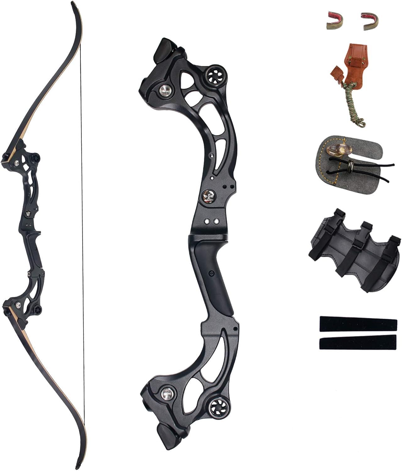 Photo 1 of ** INCLUDED MANUAL ** SinoArt 64" Takedown Recurve Bow Metal Riser 30-60Lbs Right Handed for Archery Hunting (55Lbs)