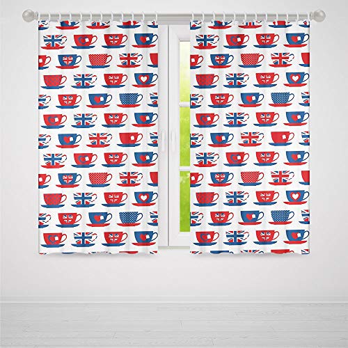 Yoliyana Tea Party Bedroom Curtains Great Britain Themed Teacup