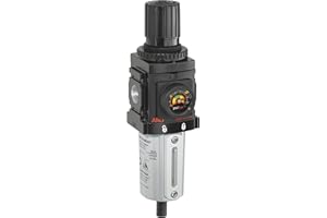 Ingersoll Rand P39234-600-VS 3/8-Inch Filter-Regulator Piggyback, Black/Gray