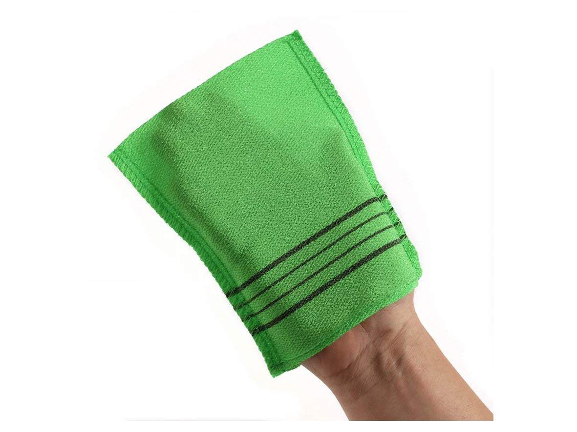 Exfoliating Towel Bath Washcloth 4 Pcs (Green): Beauty