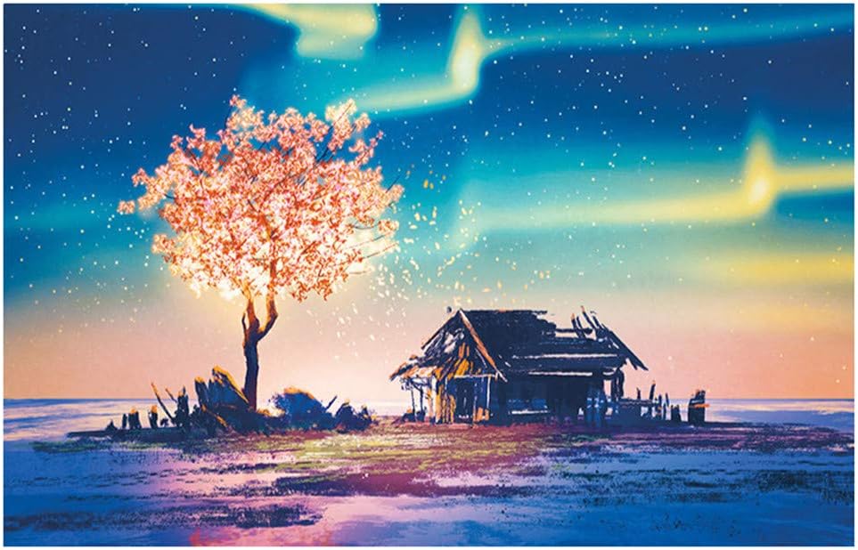 Adults Children's Puzzles - 100 Pieces Puzzles (Aurora Lodge) - Jigsaw Puzzles Floor Puzzle Intellectual Game Learning Education Decompression Toys for Adults Kids 38 x 25cm