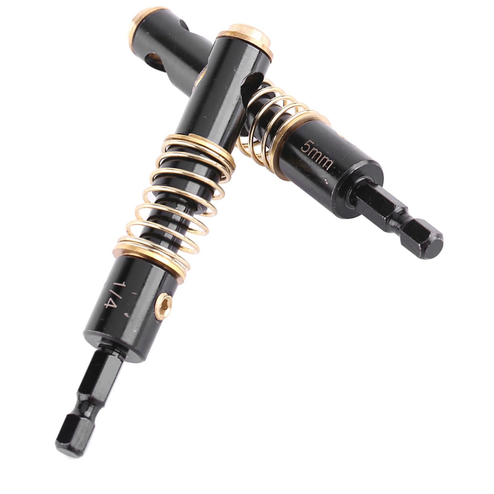 5mm, 1/4" Black Hinge Drill Bits Reaming Drilling Wood Plastic 1/4inch Hex Shank 5mm, 1/4'' for Woodworking DIY(5mm&1/4″)