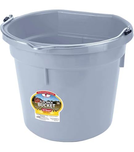 Amazon.com: Little Giant DuraFlex Flat Back Bucket 20 Qt Berry