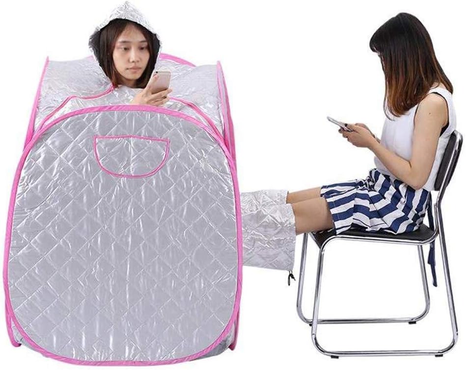 Carrefy Portable Steam Sauna Spa, Home Folding Tent Kit for Two People, Personal Full Body Slimming, Weight Loss, Detox Therapy, 2L/67oz Steamer, 42x328inch