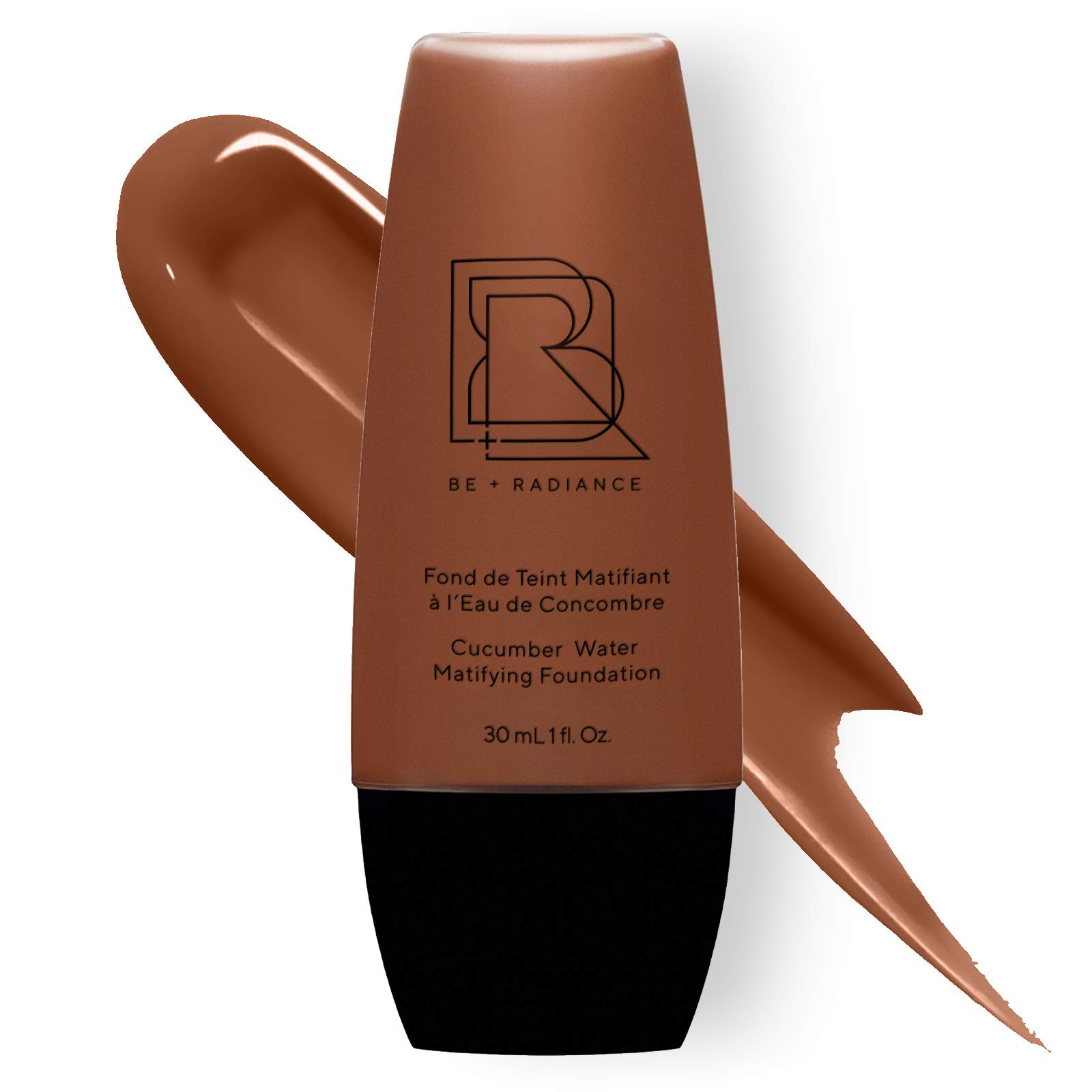 BE+RADIANCE N°80⎮Liquid mattifying foundation with cucumber water⎮ light to medium coverage, natural⎮ For all types of skin⎮Noncomedogenic, No transfer, Vegan, Cruelty-free⎮Made in France