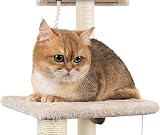 HOMIDEC Cat Scratching Post 90cm Cat Tree Beige Multi-Level Indoor view 2