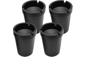 Hoypeyfiy 2 Black Smokeless Ashtray Butt Bucket Ashtray Cigarette Extinguisher Cigarette Self-Extinguishing Cup