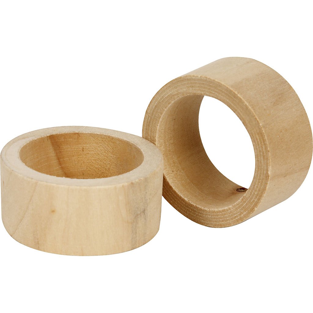 Creativ Company 564880 Napkin Rings, D: 35 mm, W: 20 mm, Pine, 6pcs, Wood
