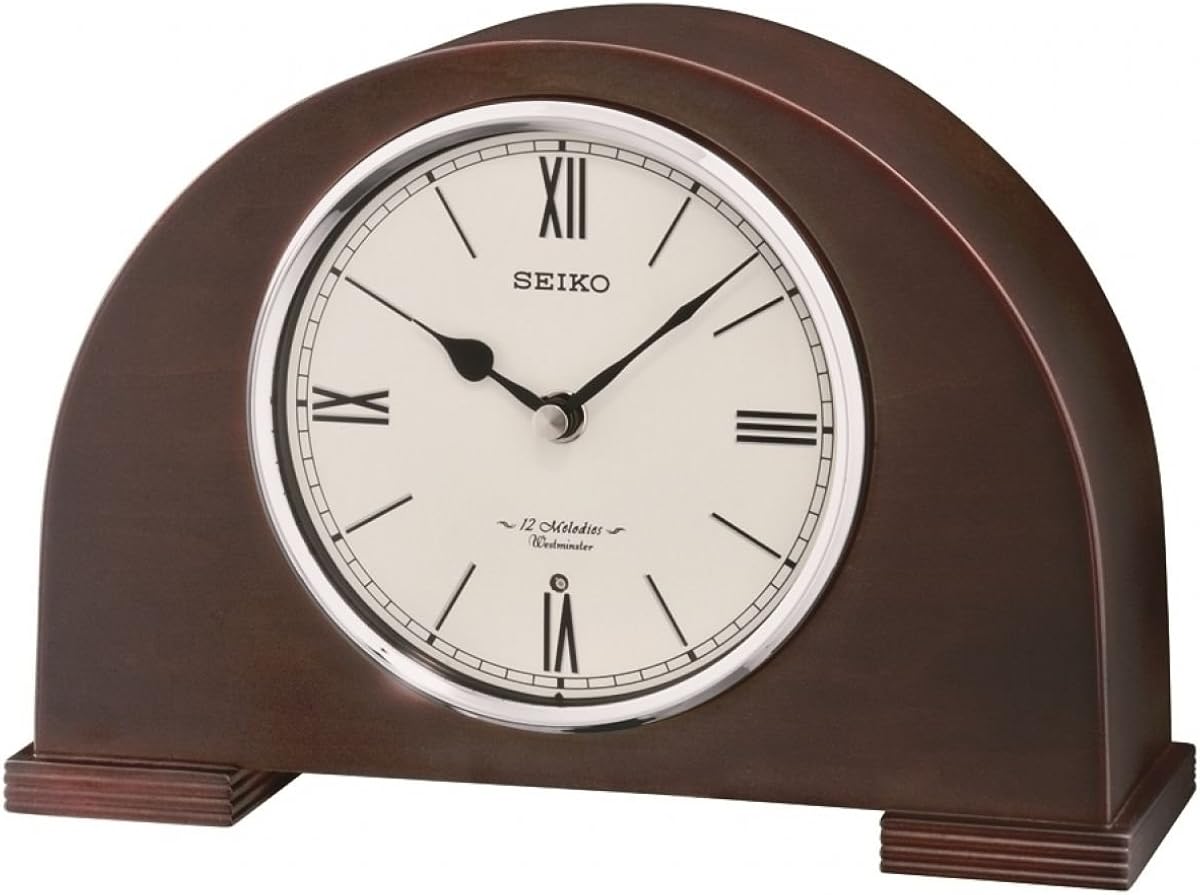 Seiko Clocks Westminster Chiming Wooden Mantel Clock QXW239B Amazon.co