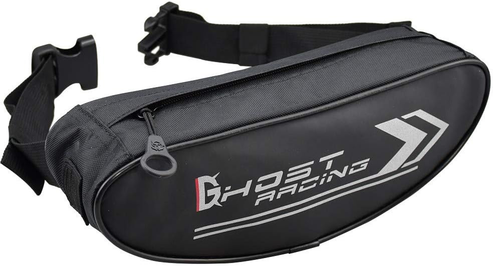 WOSAWE Motorcycle Handlebar Bag Waterproof Bike Tool Bag Multifunctional Travel Front Bag with Adjustable Removable Shoulder Strap