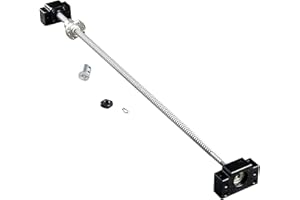 CHUANGNENG Ball Screw CNC Parts SFU1605 RM1605 16mm 1200mm with Metal Deflector Ball Screw nut + End Supports BK12/BF12 +1PCS CNC Coupler with end Machining, Length Approx 47.24inch/1200mm