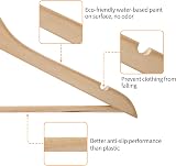 REQUISITE NEEDS Wooden Coat Hangers 20 Pack 360° Rotating Hook Non Slip Notches view 6
