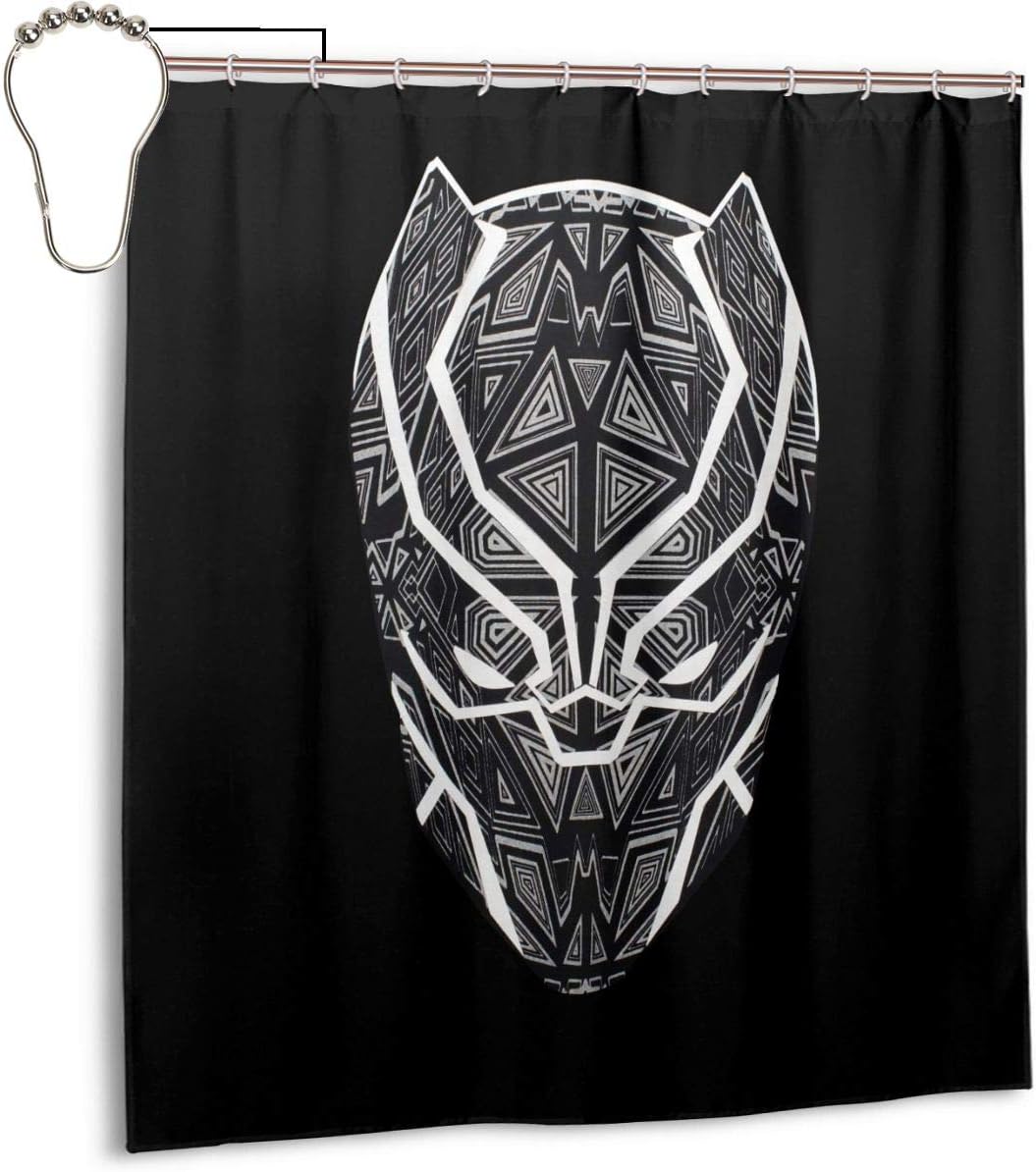 Amazon Com Heyuchuan Marvel Black Panther Boys Bathroom Shower Curtain Waterproof Polyester Fabric 66x72 In Home Kitchen