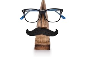 Nirvana Class NIRMAN Wooden Eyeglass Spectacle Holder Handmade Nose Shaped Stand for Office Desk Home Decor Gifts