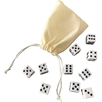 Lot De 50 Dés Blancs 8 Mm – Coins Carrés Standard, Six Faces, Jeux De Société, Fêtes