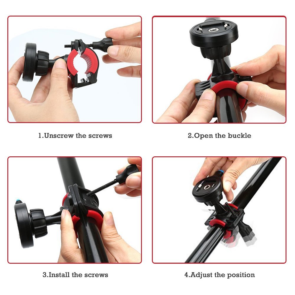 Bike Phone Mount,Universal Motorbike Phone Holder,Magnetic Phone Mount Holder for Anti Shake Fall Prevention,Bike Handlebar Phone Holder Cradle Clamp with 360 Rotate for iPhone,Samsung/Smartphone/GPS