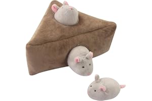 IFOYO Squeaky Dog Toys, Durable Interactive Hide and Seek Dog Plush Toys for Medium Small Dogs, Pets, Christmas Dog Toy for Dogs, Mouse Dog Toys