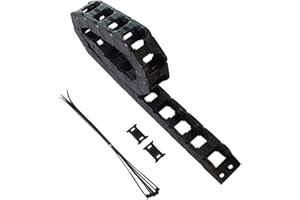 TFORVE 1M Drag Chain Cable Carrier Wire 25x38mm (HxW) Big Size Stable R55 Open Type for CNC Router Electronic Industrial Machine with Cable Tie