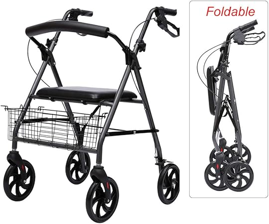 foldable zimmer frame with wheels