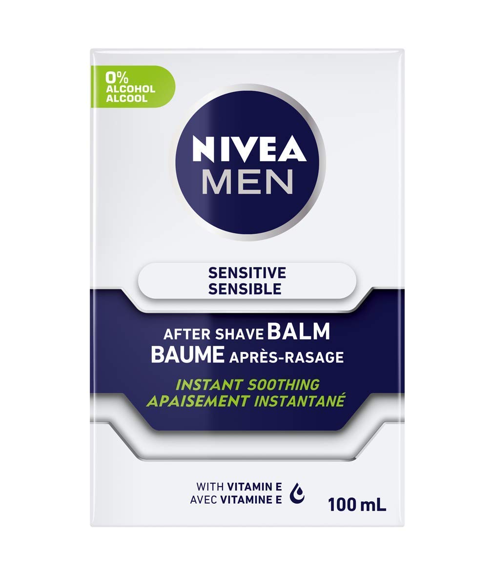 Nivea Men Shave Balm, Sensitive, Active Comfort System, 2 x 3.3 oz (Pack of 2)