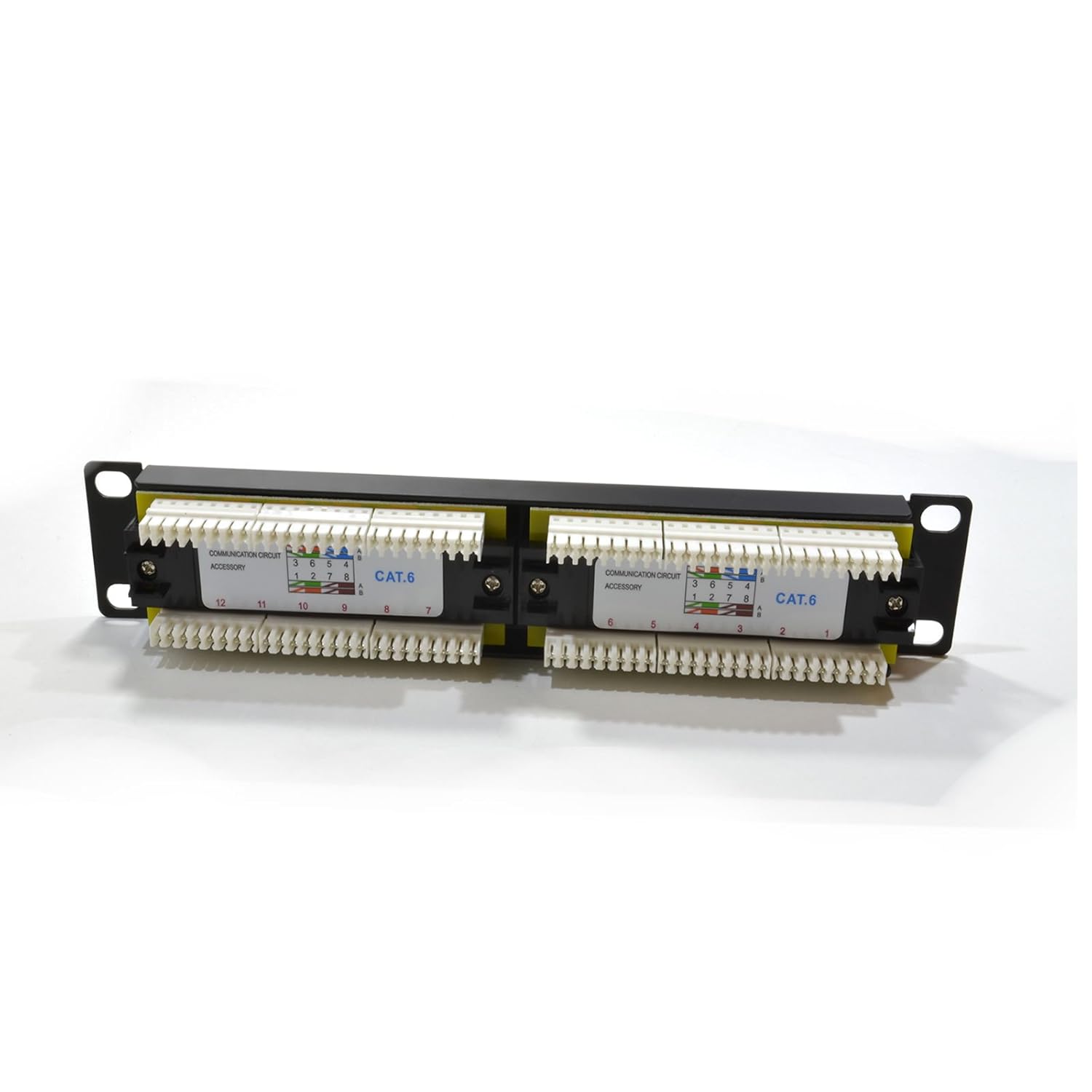kenable Cat5E 10 inch Patch Panel 12 Port Rack Mountable MINI SOHO ...