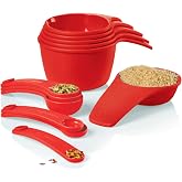 TUPPERWARE Brand Measuring Mates Set - 6 Measuring Cups + 6 Spoons - Dishwasher Safe &amp; BPA Free