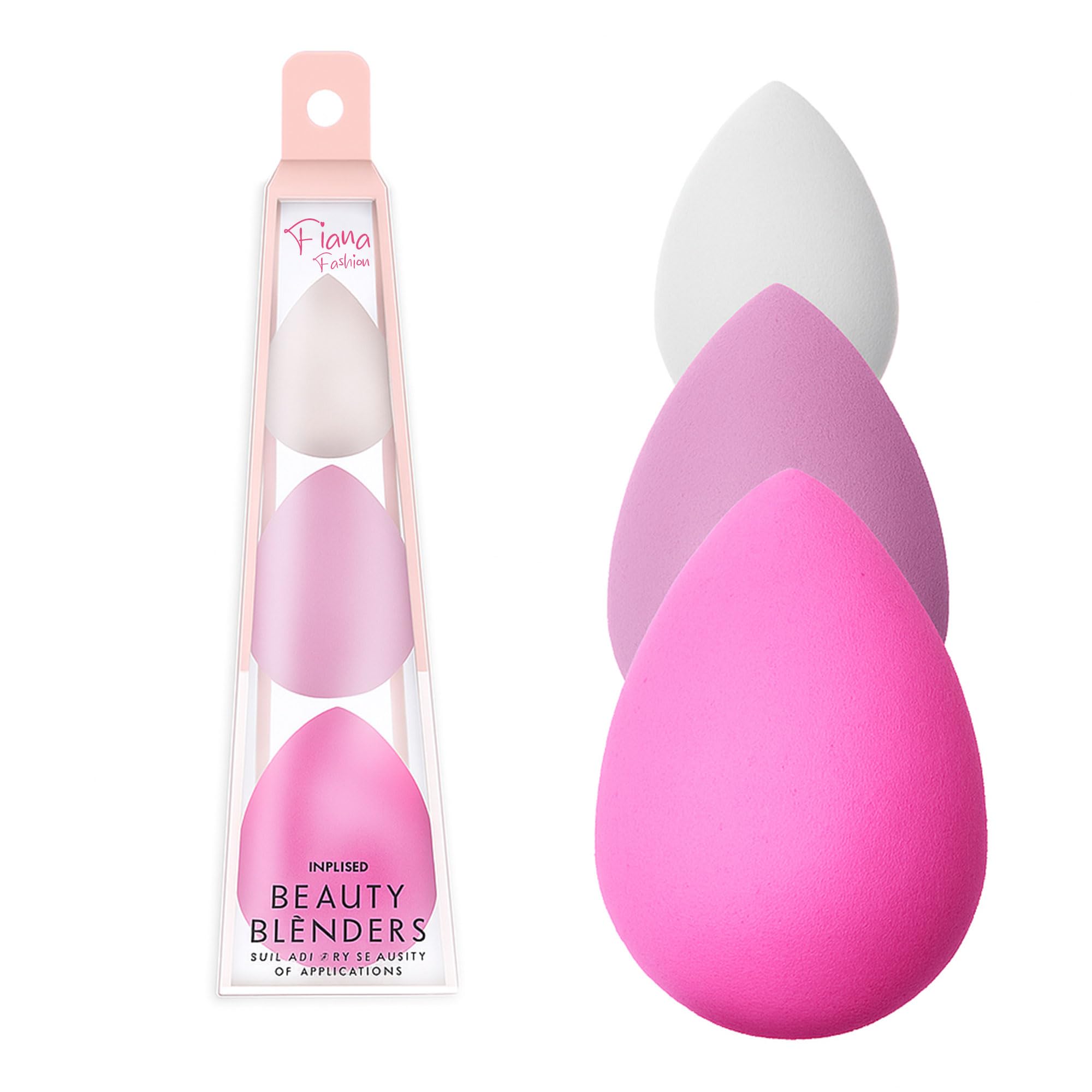 Prime Fashions Makeup Blender Sponge Latex Free Foundation Blender High Density Liquid & Cream Makeup Sponge Multicolour (Pack of 3)