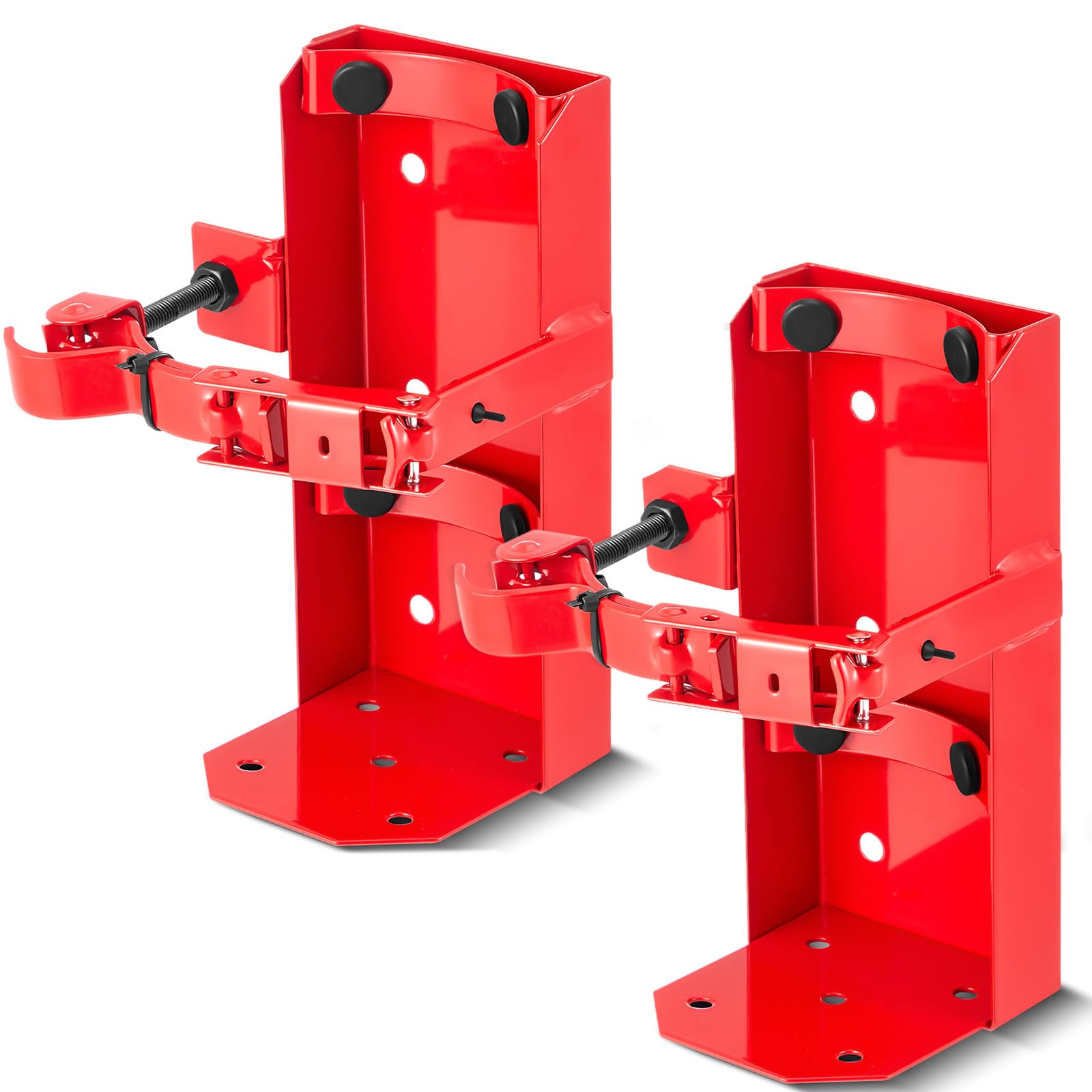 Photo 1 of Zonon 1 Pcs Heavy Duty Fire Extinguisher Bracket Metal Fire Extinguisher Holder Wall Mount for Home Car Truck, Mini, Small, and Medium Sized (Fits 5lb,Red)