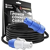 KAKABUBBLE 14 AWG PowerCon Power Cable - AC PowerCon Input to PowerCon Output 14AWG 3 Pin Power Extension Cable for LED Screens, Moving Head Lights, Stage Lighting, Audio Video Equipment - 1.83M/6FT