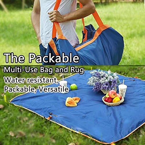 Mandarooker Beach Blanket,Outdoor Waterproof Light Travel Packable Multi-Use Bag,Beach Bag&amp; Beach Mat in one,Carpet Camping Blanket Beach Picnic Hiking Mat