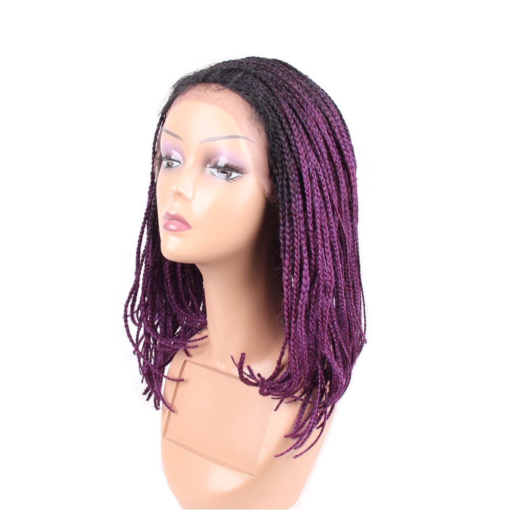 Amazon Com Hair Way Box Braided Wigs Bob Style Lace Front Wig