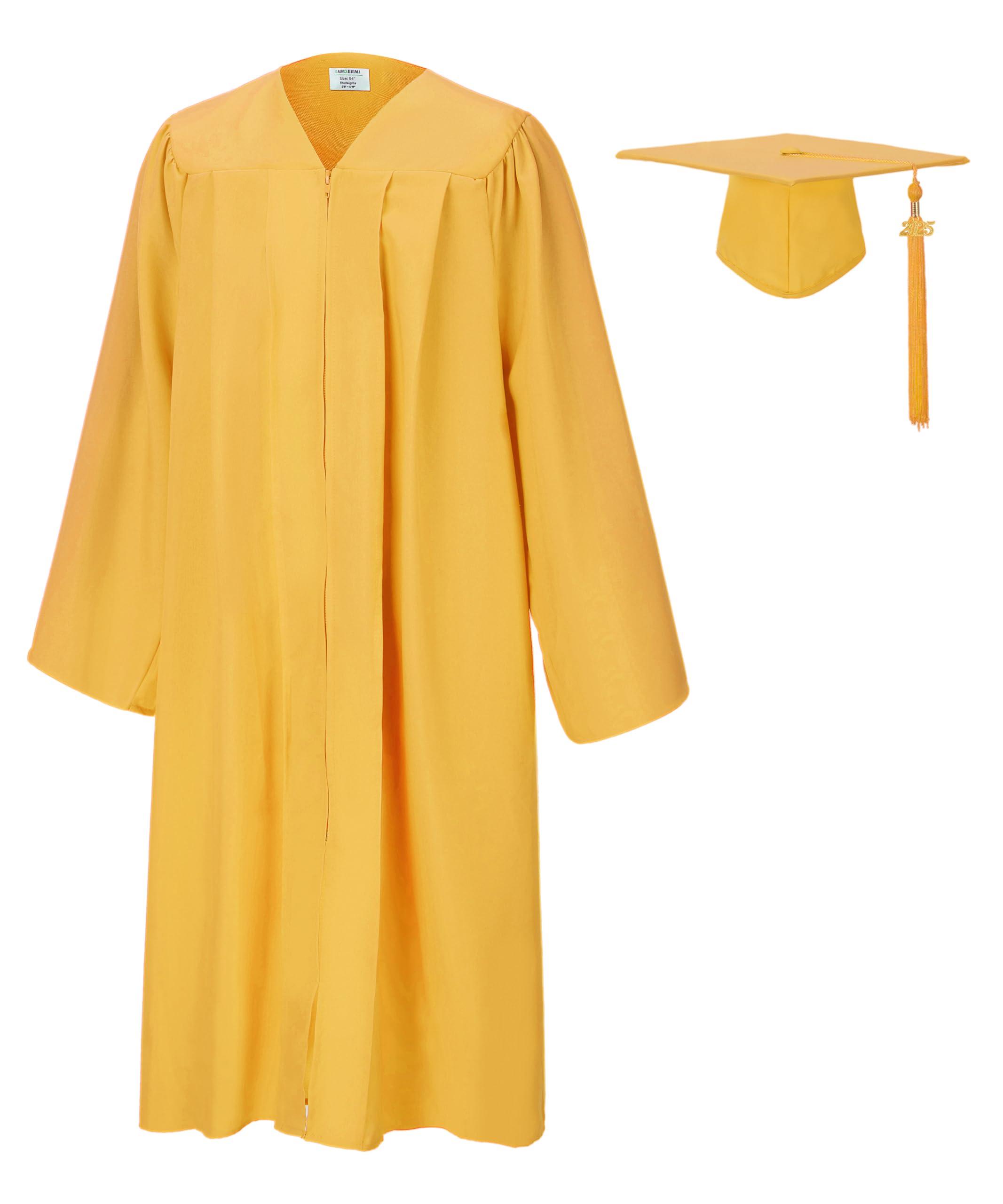 SAMDEEMI Unisex Adult Matte Graduation Gown Cap Tassel Set 2025 for ...