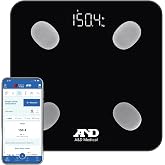 A&amp;D Medical Smart Scale for Body Weight - UC-450BLE - Bluetooth Body Fat Scale with BMI, Body Composition, Digital Bathroom Scale, Tracks 7 Biometrics, Syncs with A&amp;D App - 397lb