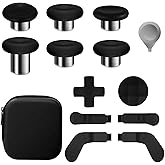 Accessories for Xbox One Elite Series 2 Controller, 13 IN 1 Metal Thumbstick for Xbox One Controller Elite 2 Replacement Kit with Bag, Metal Mod 6 Swap Joystick, 4 Paddles, 2 D-Pads, 1 Tool, Black