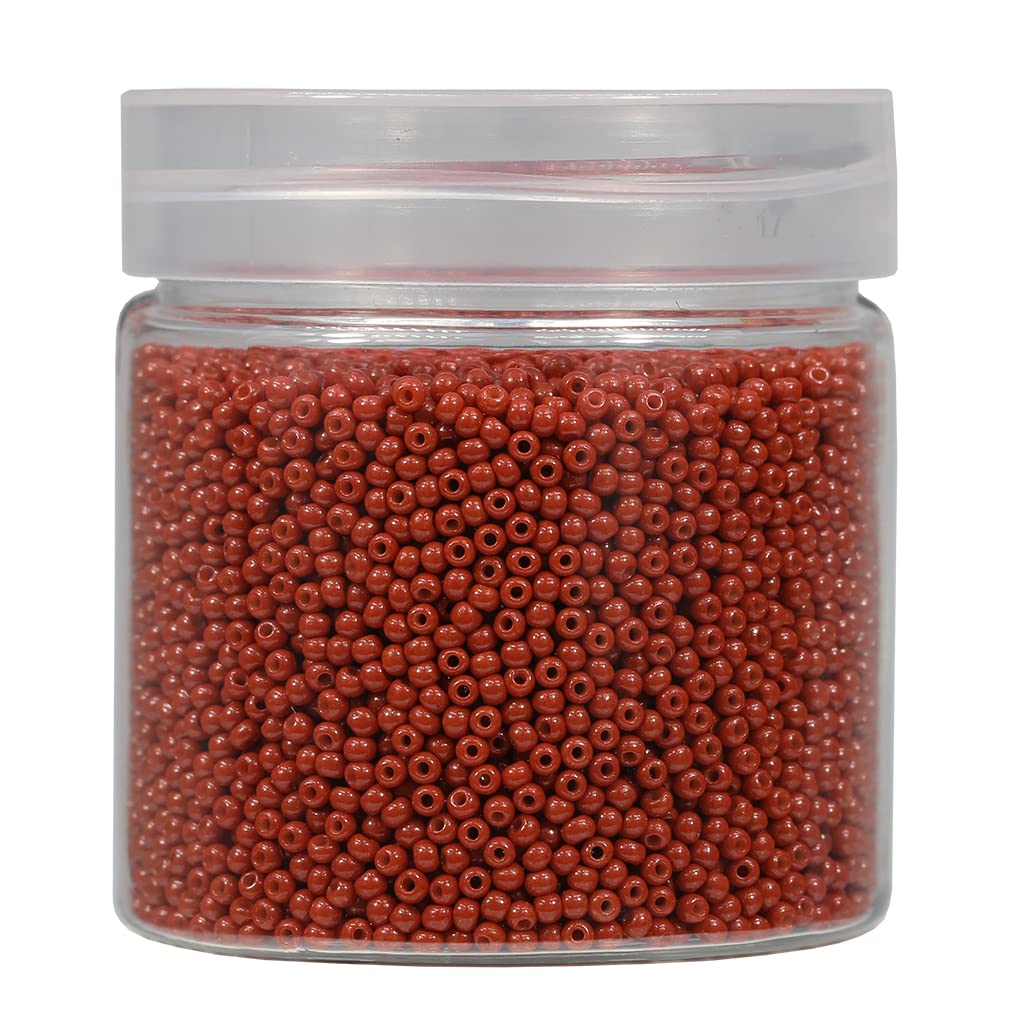 Bala&Fillic Size 2mm Round Seed Beads 10000pcs/110 Grams in Box 12/0 Coffe Small Craft Seed Beads for Making Jewelry Earring Bracelets Necklace (Coffe)