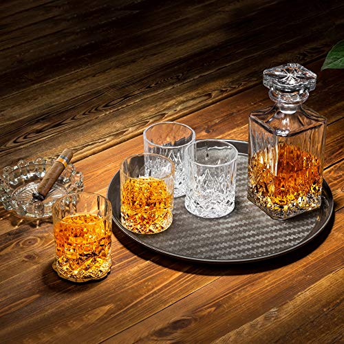 KANARS Whiskey Decanter And Glasses Set in Unique Gift Box Original
