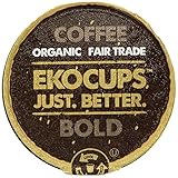 EKOCUPS Organic Artisan Coffee Bold, Dark roast for Keurig K-cup single serve Brewers, 0.5 Ounce, 10 count