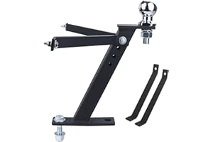 POSFLAG Lawn Mower Trailer Towing Hitch with 2" Chrome Trailer Hitch Ball, 3/4 x 2-Inch Ball Shank, 3,500 lbs, Garden Tractor