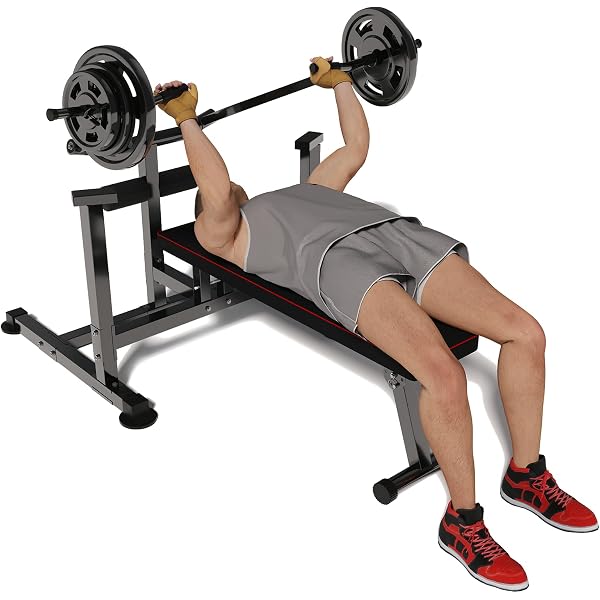 BODY RHYTHM Adjustable Weight Bench, Foldable Roman Chair For