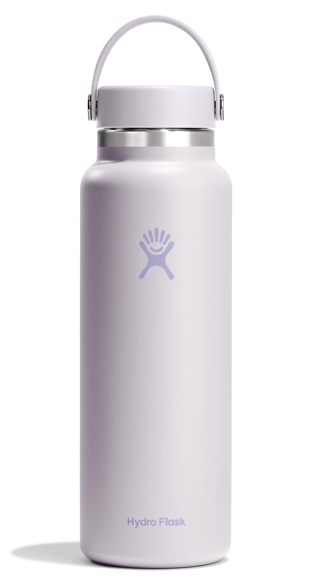 Hydro Flask Water Bottle - Insulated Stainless Steel - Wide Mouth Flex Lid, Non Spill, Leakproof and Refillable in 40 Oz Cloud Pink Image